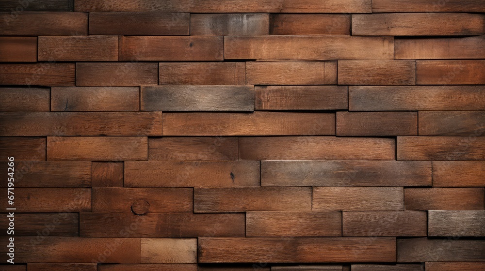Obraz premium wooden bricks wall background