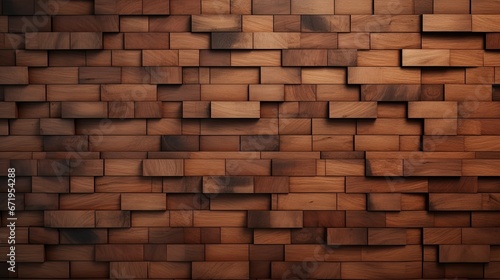 wooden bricks wall background