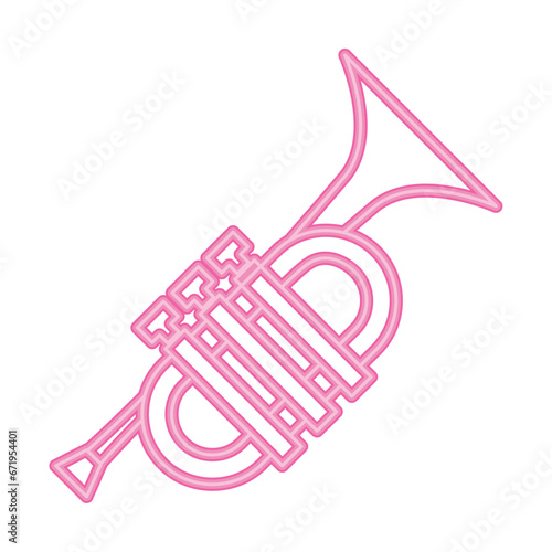neon music trumpet
