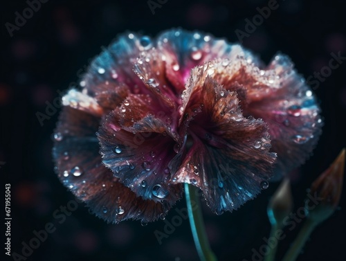 Carnation flower made of crystals