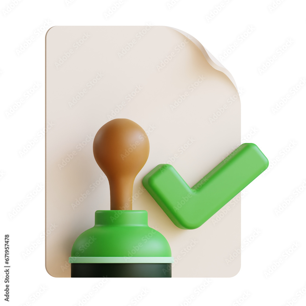 3d icon approved illustration with isolated design 3d icon approved illustration with isolated design