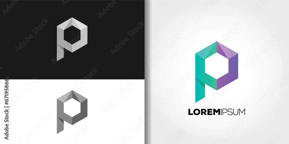letter p logo letter p logo