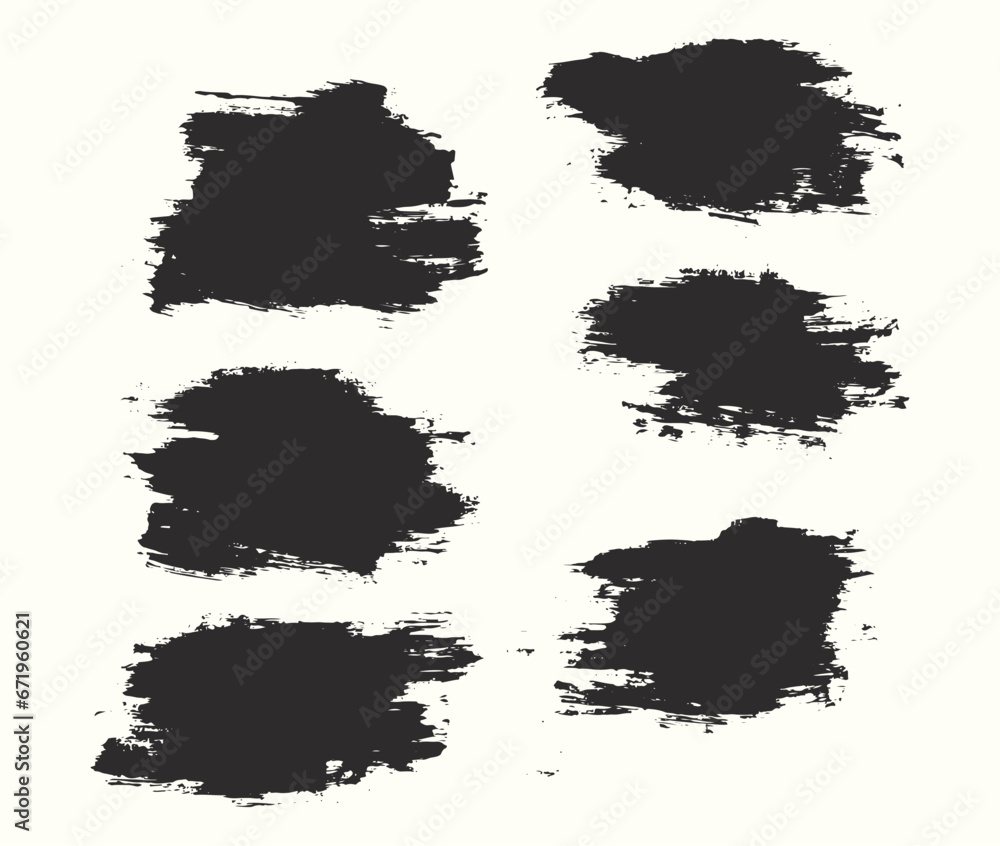 Black grunge background vector brush illustration