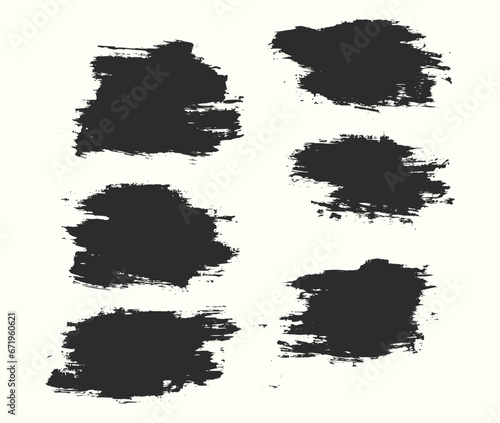 Black grunge background vector brush illustration