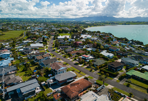 Coastal neighborhood of Omokoroa, New Zealand photo