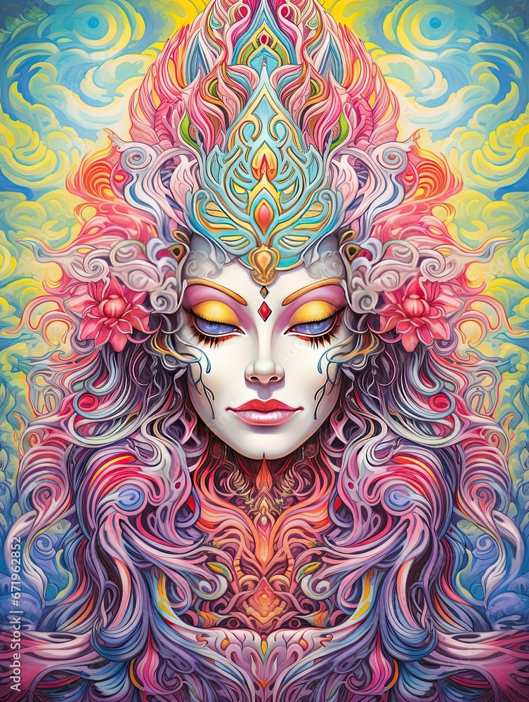 Psychedelic Dreamscape: Captivating 60s Inspired Trippy Art Psychedelic Dreamscape: Captivating 60s Inspired Trippy Art