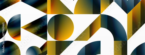 Triangle and circle minimalist composition. Simple elegance meets geometric harmony in captivating visual design for wallpaper, banner, background, landing page, wall art, invitation, prints, posters