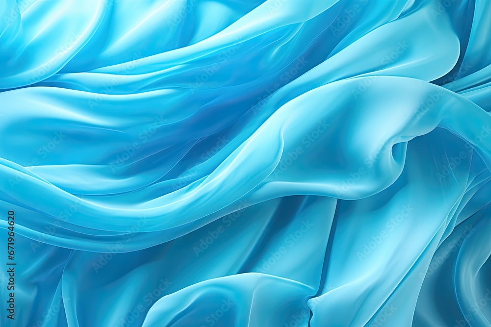 Fototapeta premium Azure Folds: High-Resolution Aqua Abstract 