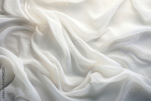 Billowing White: Soft Waves on Abstract Cloth Background