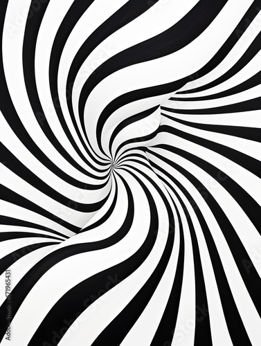 Black and White Psychedelic Wall Art  Complexity Unveiled in Simplicity