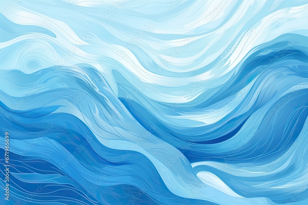 Blue Harmony: A Captivating Abstract Wave Background in Spectacular Blue Tones
