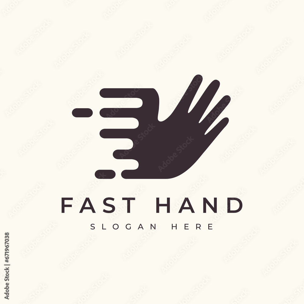 flash hand punch technology revolution logo design vector graphic flash hand punch technology revolution logo design vector graphic