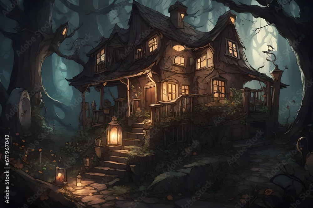 A witch's cottage or a ghostly apparition in a haunted forest raises the possibilities of magic and otherworldly abilities