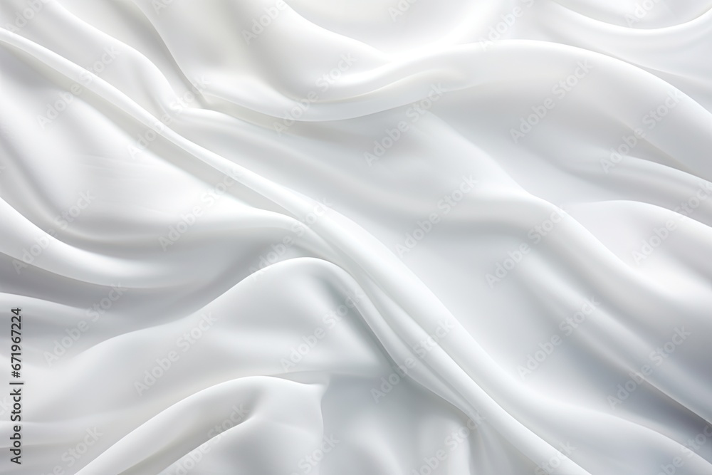 Cloud Cloth - Soft Abstract Waves on White Background