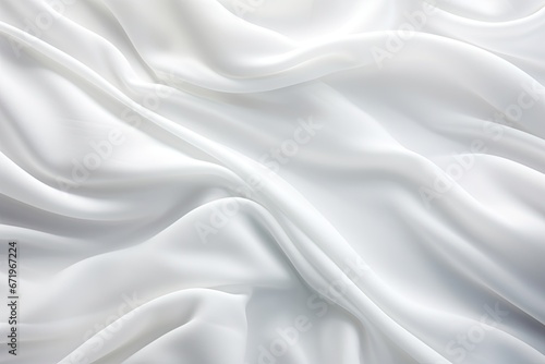Cloud Cloth - Soft Abstract Waves on White Background