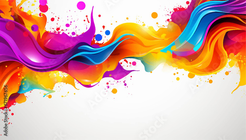painting art abstract rainbow design drop splatter vector backgrounds illustration bright ink stain