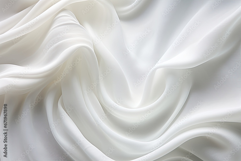 Fototapeta premium Cotton Cascade: Abstract Soft Waves