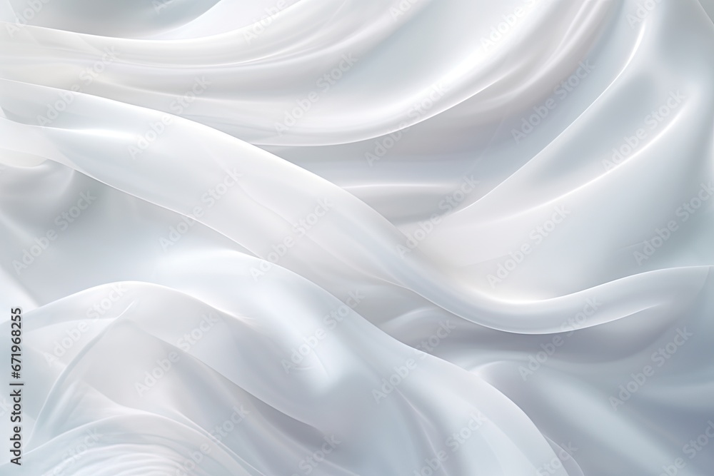 Obraz premium Crystal Cascade: White Gray Satin Silk Background with Soft Blur Pattern