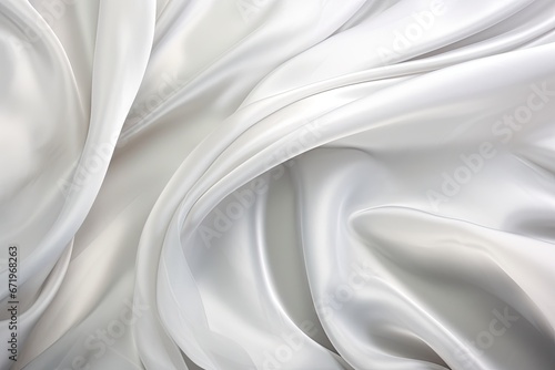 Crystal Cascade: Ethereal White Gray Satin Silk Background with Soft Blur Pattern
