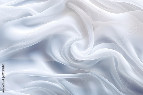 Crystal Fabric Abstract: Soft Waves of White Cloth Background Image