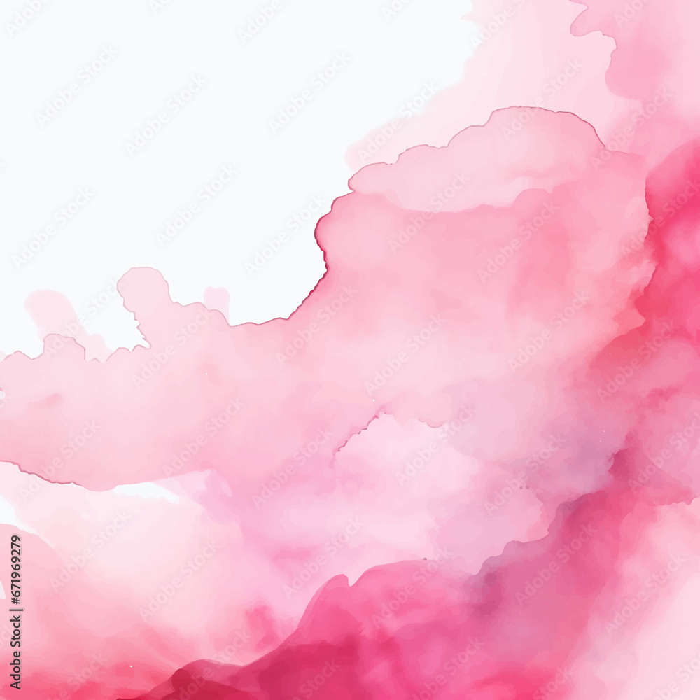 abstract art paint watercolor textured stain pink splash design bright background paper white color