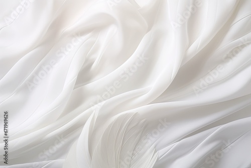 Feathered Fabric: Soft Waves on Cloth Background