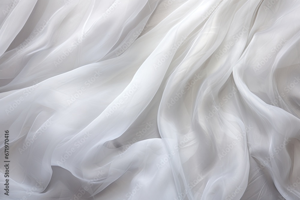 Ghostly White Silver Fabric Silk Background - Ethereal Elegance