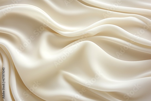 Ivory Waves: Abstract White Cloth Background with Soft Waves