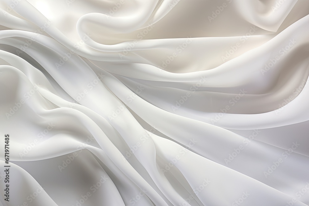 Lunar Elegance: Abstract Soft Waves of White Fabric Background Lunar Elegance: Abstract Soft Waves of White Fabric Background
