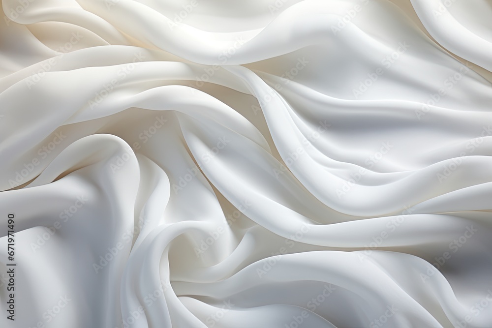 Lunar Elegance: Abstract White Fabric with a Smooth Texture � Unique Digital Image
