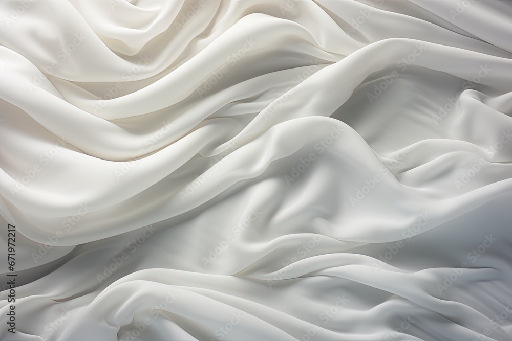 Obraz premium Moonsilk Expanse: White Fabric Smooth Texture