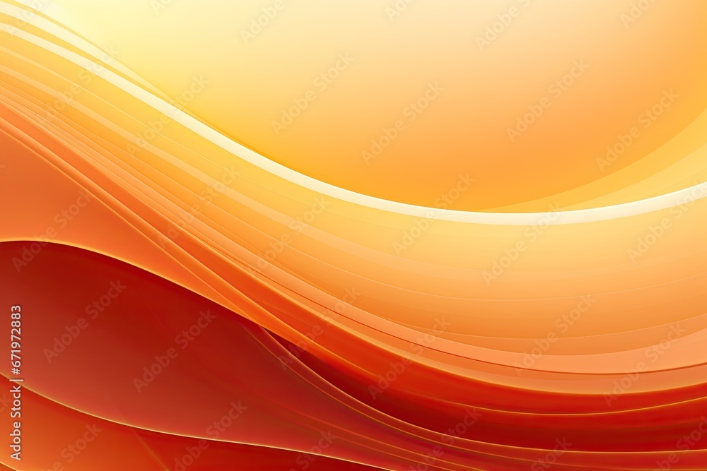 Obraz premium Orange Geometric Background: Abstract Curved Lines Motion
