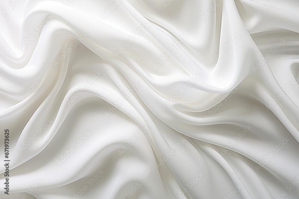 Pearl Waves: Abstract White Fabric Waves on Background Pearl Waves: Abstract White Fabric Waves on Background