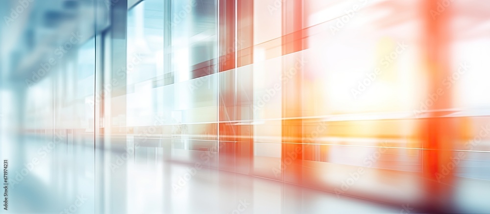 Blurred image of a window door and corridor with bokeh effect suitable for using as a background Blurred image of a window door and corridor with bokeh effect suitable for using as a background