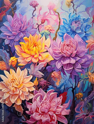 Psychedelic Flower Art: Blossoms in a New Light - A Vivid Kaleidoscope of Color