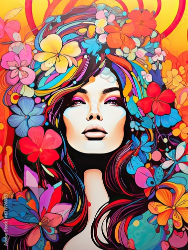Bold and Vibrant Psychedelic Pop Art Showcase