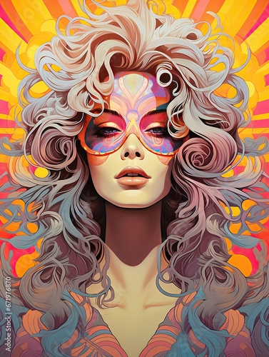 70s Vibes  Retro Psychedelic Art Capture