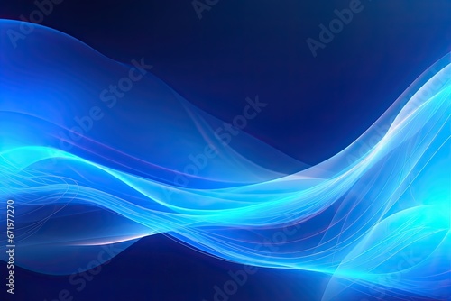 Sapphire Spectrum: Blue Light Abstract Wave Technology Background