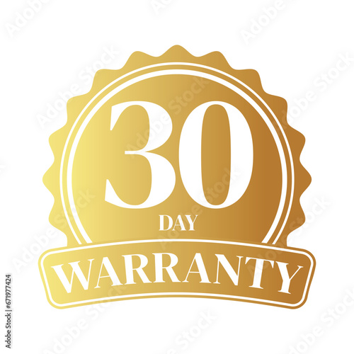 lifetime warranty logo with golden shield and golden ribbon.Vector illustration.