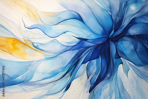 Sapphire Symphony: A Captivating Abstract Blue Masterpiece