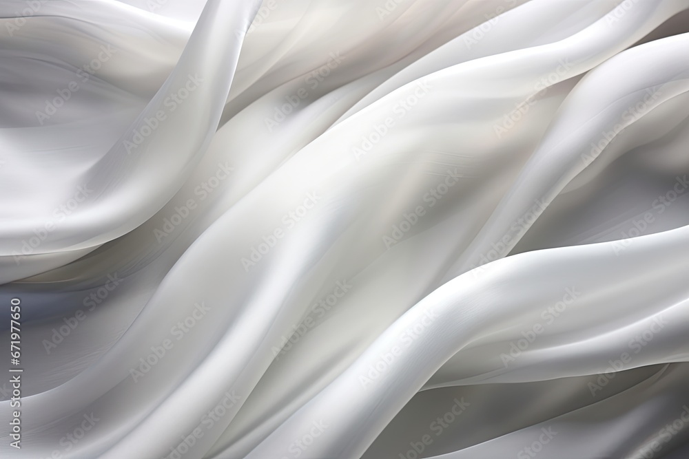Obraz premium Sheer Shimmer: White Gray Satin Texture with Soft Natural Blur