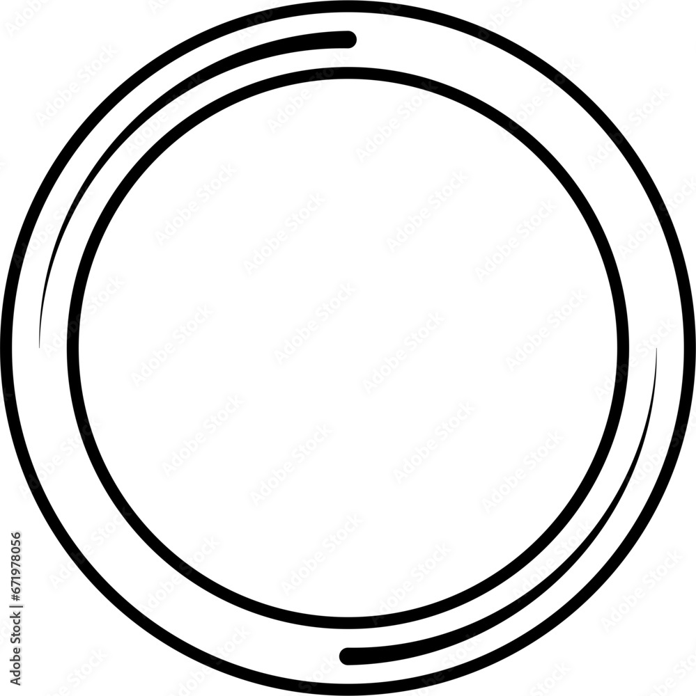 Circle Line Frame Border Design Element Vector Circle Line Frame Border Design Element Vector