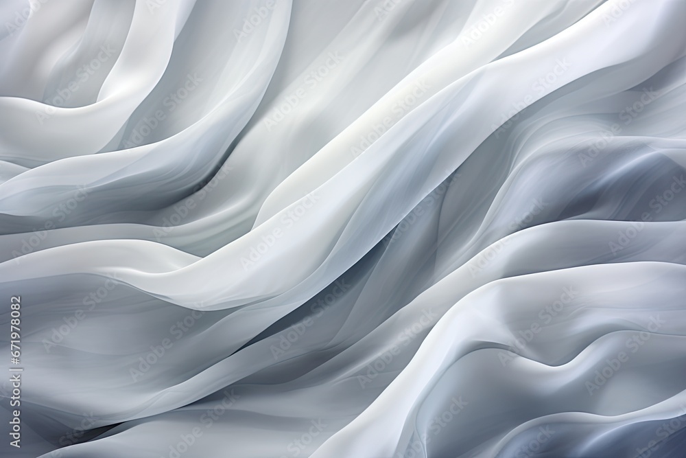 Obraz premium Silken Expanse: Gray Satin Panorama with Beautiful Soft Blur Patterns on White