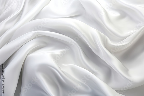 Silken Expanse: White Gray Satin Panorama with Beautiful Soft Blur Patterns