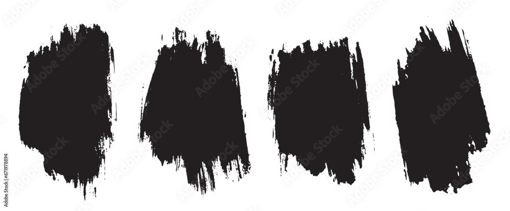 Abstract black brush stroke