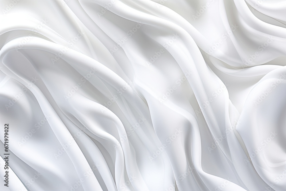 Obraz premium Snowy Swirls: Soft Waves on a White Background