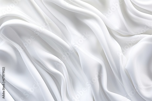 Snowy Swirls: Soft Waves on a White Background
