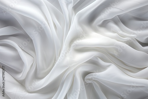 Whirlwind White: Soft Waves in Cloth Background � Dreamy, Ethereal Elegance