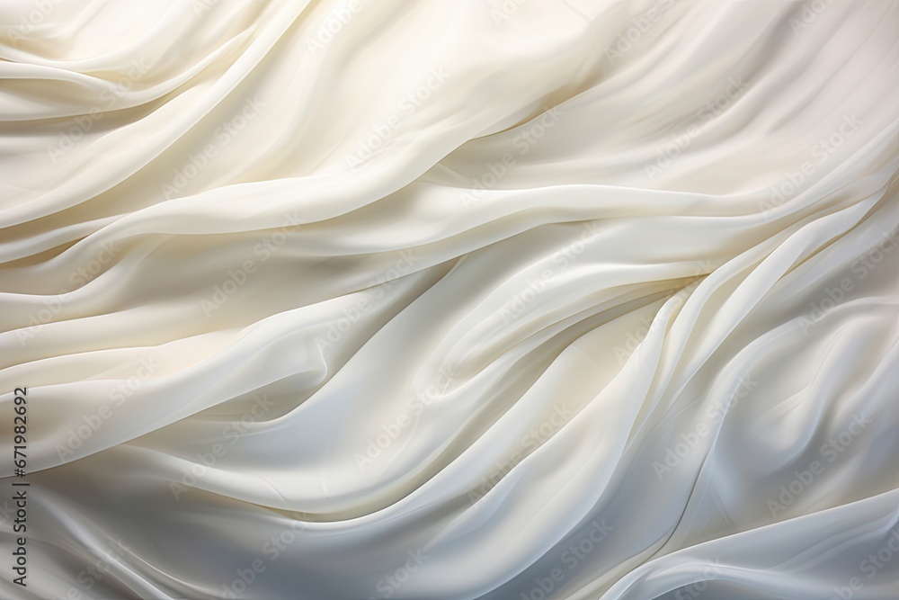 Whispering Winds: Soft Waves of White Fabric Background Whispering Winds: Soft Waves of White Fabric Background
