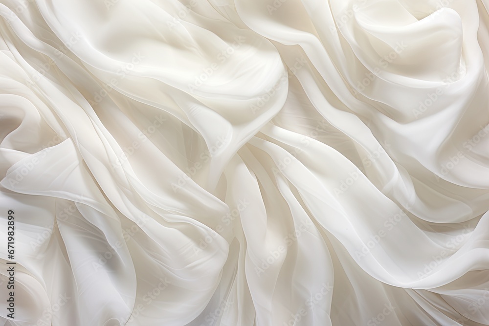 Obraz premium White Wave: Abstract Cloth Background with Soft Waves